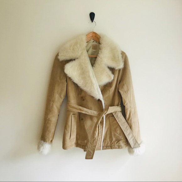 Women’s Wilson Tan Leather Fur Lined Jacket Size Small - Picture 1 of 8